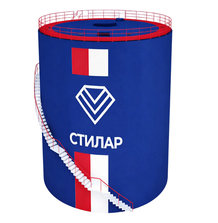 Цельносварной резервуар РВС для питьевой воды 50 м³ от завода-производителя